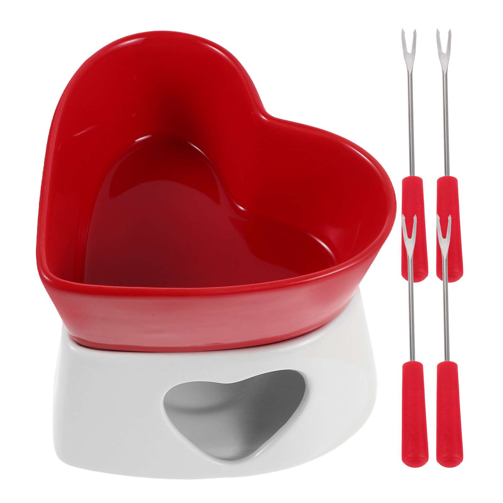 Fondue Pot Ceramic - Set di Fonduta in Ceramica a